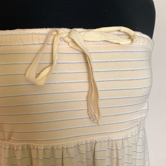 Abercrombie and Fitch Strapless Metallic Glitter Dress Pockets Bow Vintage Y2K - Picture 2 of 9